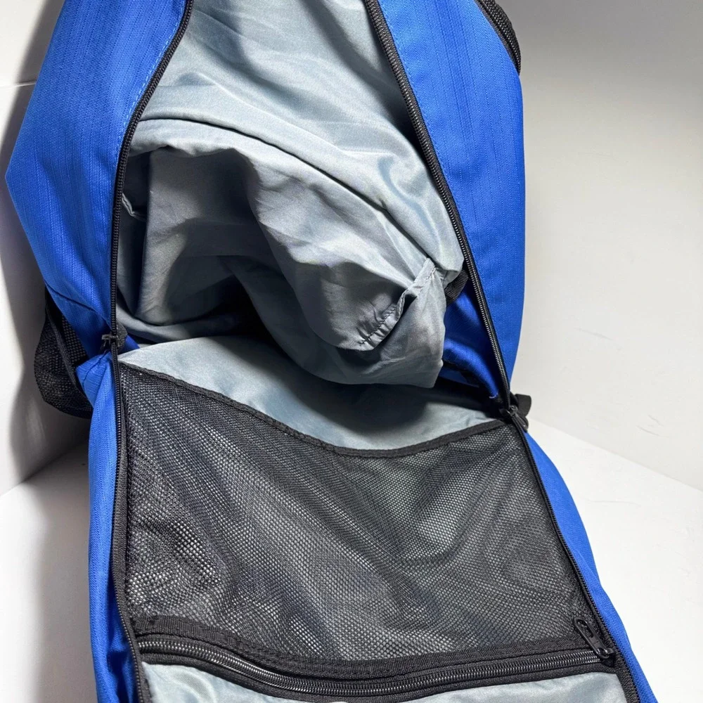 Nike Brasilia Training Backpack Blue Black Swoosh Laptop Bag BA5329-410